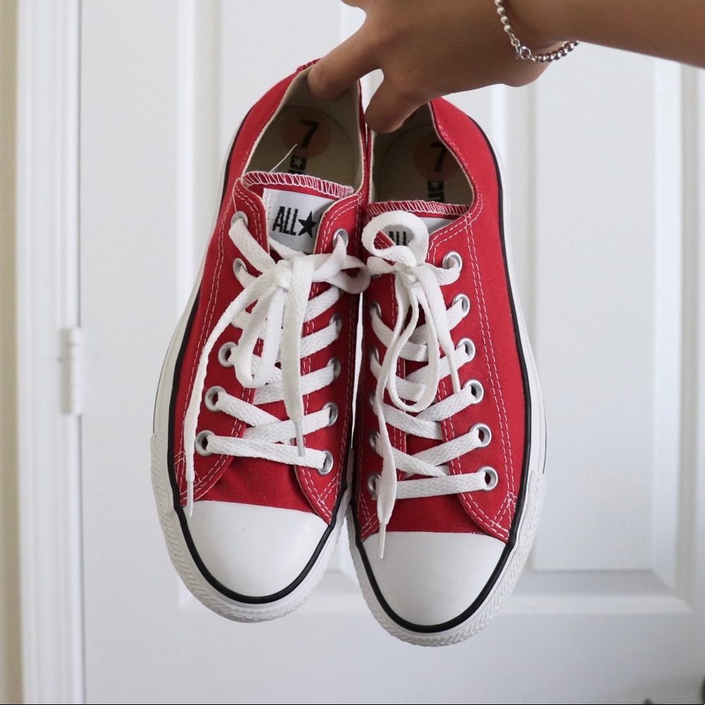 Converse All Star Red Low Shoes - Women’s 7